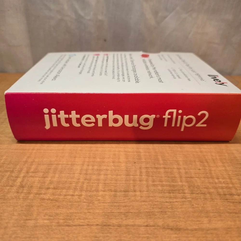 Jitterbug Flip2 Easy to Use Seniors Flip Cell Phone Red in Color SEALED‎ Lively!